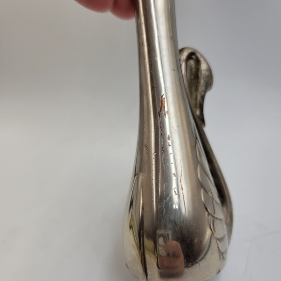 Vintage Silver Plated Swan Bud Vase - Picture 4 of 6
